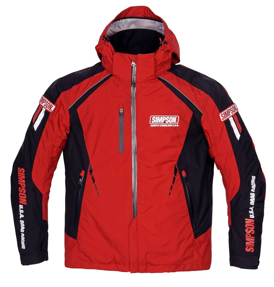 SIMSON バイカー用ジャケット LL レッド/プロテクター・インナー付 SIMSON バイカー用ジャケット LL レッド/プロテクター・インナー付